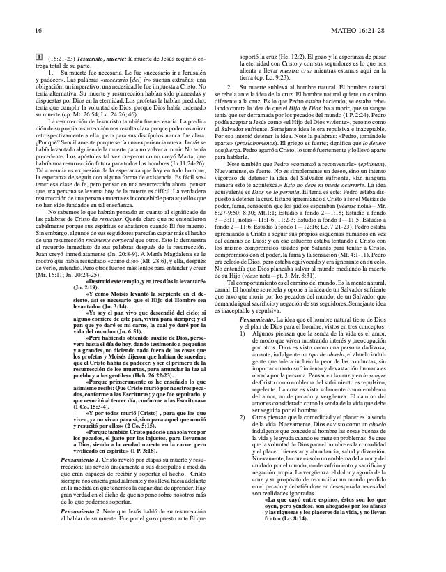 Biblia De Bosquejos Y Sermones: Mateo 16-28