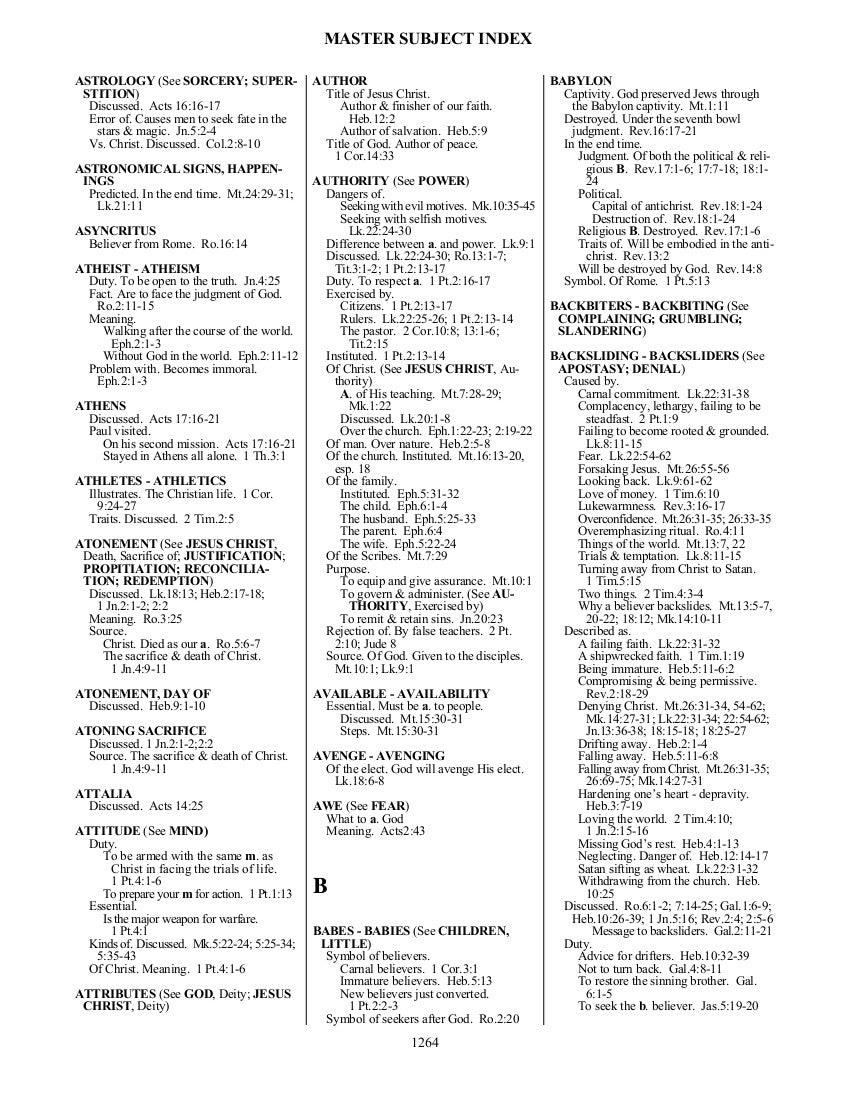 Master Subject Index (NIV Softcover) Vol. 40 - Leadership Ministries Worldwide