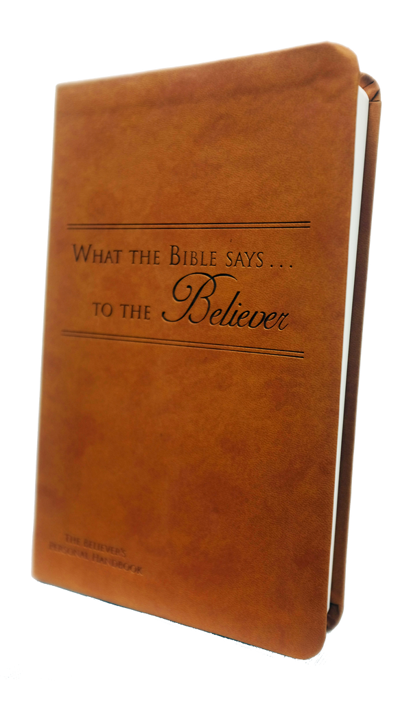 What the Bible Says to the Believer (Leatherette - Camel) - Leadership Ministries Worldwide