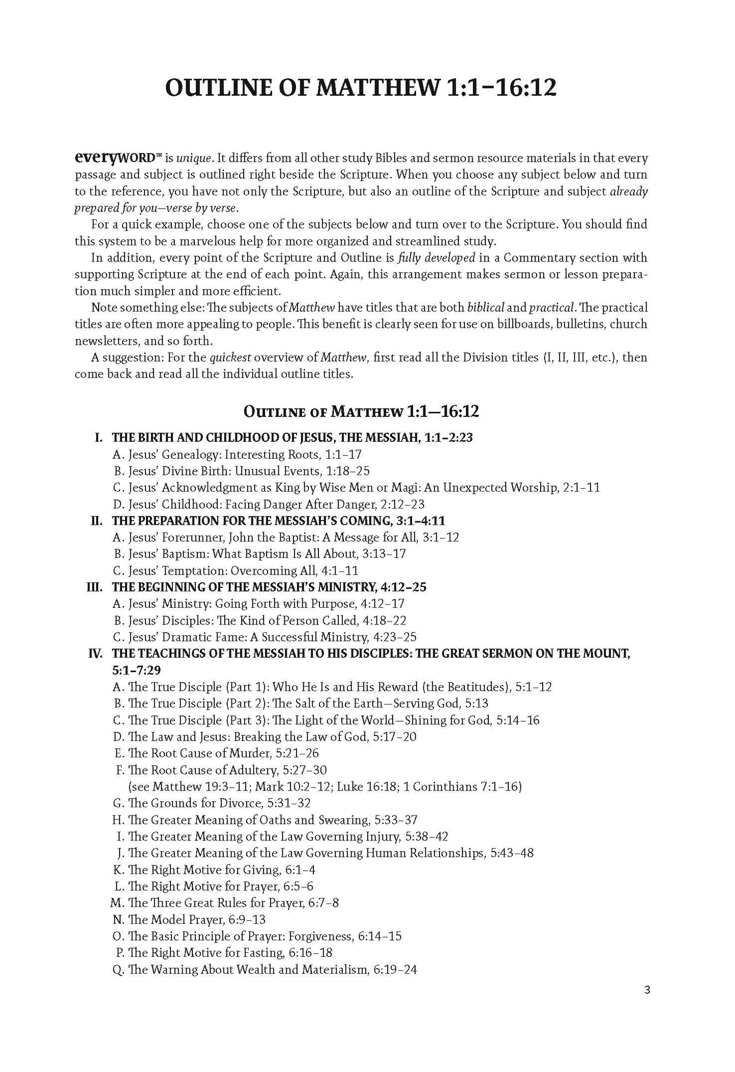 everyWORD: Matthew 1 - 16:12